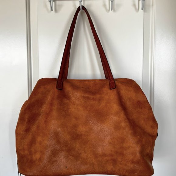 Large Leather Tote/Carry-on Bag - Picture 1 of 5